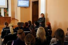 В Університеті відбулася зустріч для курсанток та студенток перших-третіх курсів з керівником «Клініки дружньої до молоді» в межах проекту «Погляд у майбутнє» Федоренко Галиною Іванівною