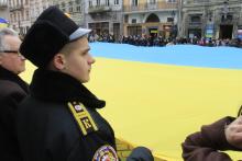 Сьогодні на площі Ринок у Львові курсанти нашого Університету спільно заспівали Гімн України Сьогодні на площі Ринок у Львові курсанти нашого Університету спільно заспівали Гімн України