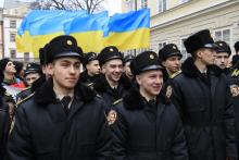 Сьогодні на площі Ринок у Львові курсанти нашого Університету спільно заспівали Гімн України Сьогодні на площі Ринок у Львові курсанти нашого Університету спільно заспівали Гімн України