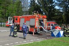 Практичне заняття на тему «Забір та нагнітання води з використанням насосного устаткування пожежних автоцистерн»