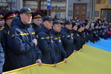 Курсанти Університету долучилися до масового виконання державного Гімну України у центрі Львова Курсанти Університету долучилися до масового виконання державного Гімну України у центрі Львова