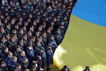 Курсанти Університету долучилися до масового виконання державного Гімну України у центрі Львова Курсанти Університету долучилися до масового виконання державного Гімну України у центрі Львова