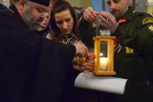 Віфлеємський Вогонь Миру в університетському храмі