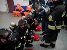 В навчальній пожежно-рятувальній частині Університету відпрацьовано практичне заняття з газодимозахисниками чергових караулів