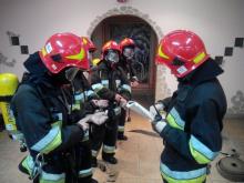 В навчальній пожежно-рятувальній частині Університету відпрацьовано практичне заняття з газодимозахисниками чергових караулів
