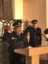 Урочиста зміна караулів Навчальної пожежно-рятувальної частини 