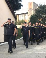 Урочиста зміна караулів Навчальної пожежно-рятувальної частини 
