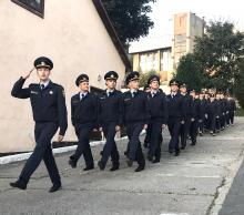 Урочиста зміна караулів Навчальної пожежно-рятувальної частини 