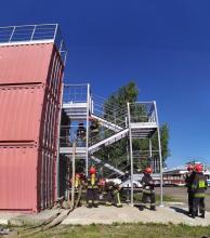 Курсанти 4-го курсу Інституту пожежної та техногенної безпеки вдосконалюють  практичні навики з організації гасіння пожеж у цивільних будівлях