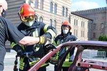 В Університеті проведено заняття з безпечного та належного використання пневматичного та гідравлічного аварійно-рятувального обладнання