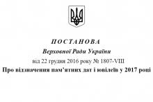Верховна Рада України прийняла Постанову щодо відзначення 70-річчя Львівського державного університету безпеки життєдіяльності Верховна Рада України прийняла Постанову щодо відзначення 70-річчя Львівського державного університету безпеки життєдіяльності