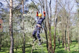 Відпрацювання вправ на базі висотно-рятувального комплексу «Альпін-парк» Відпрацювання вправ на базі висотно-рятувального комплексу «Альпін-парк»