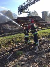 Курсанти 4 курсу вдосконалювали свої практичні навички з організації гасіння пожеж на Львівському фанерному заводі