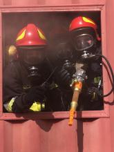 Курсанти 4-го курсу Інституту пожежної та техногенної безпеки вдосконалюють  практичні навики з організації гасіння пожеж у цивільних будівлях