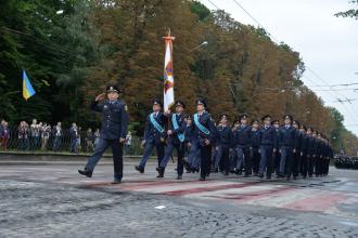 Ректорат Університету взяв участь у військовому марші та в урочистостях з нагоди Дня Державного Прапора України 